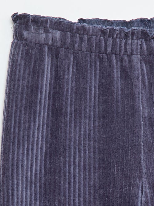 Pantalon legging wide leg en velours côtelé - Kiabi
