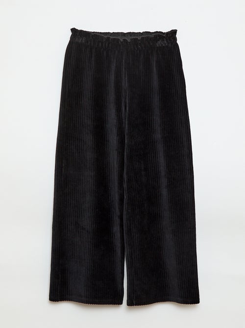 Pantalon legging wide leg en velours côtelé - Kiabi