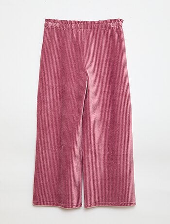 Pantalon legging wide leg en velours côtelé