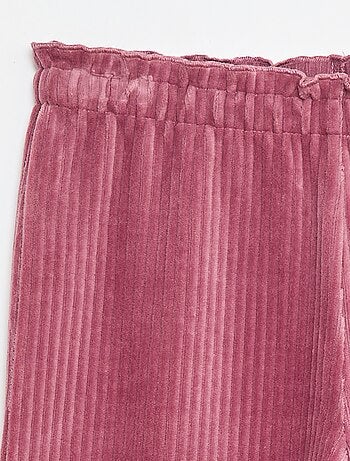 Pantalon legging wide leg en velours côtelé