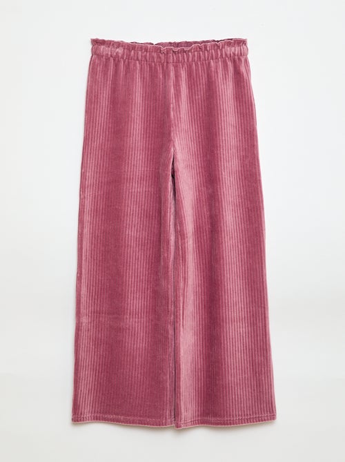 Pantalon legging wide leg en velours côtelé - Kiabi