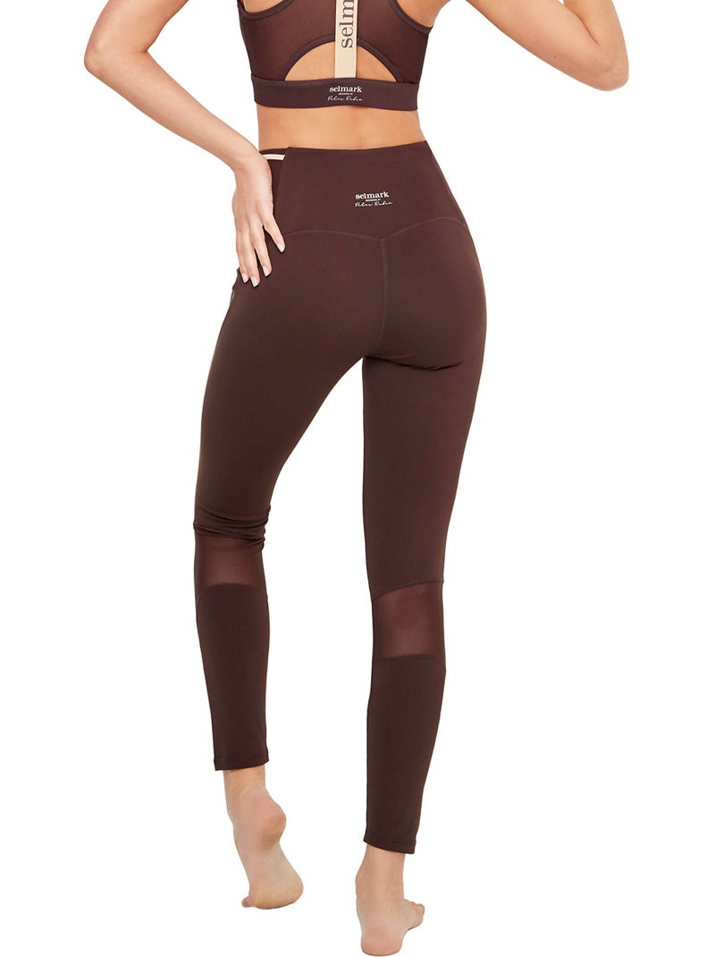 Pantalon leggings long de sport tech st8 Marron - Kiabi