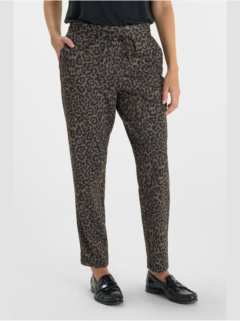 Pantalon LEOPA droite 'Le Temps Des Cerises' Marron - Kiabi