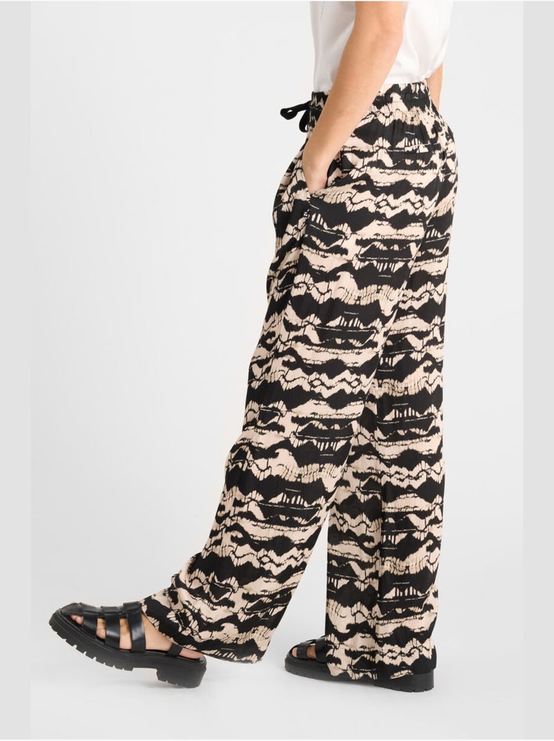 Pantalon lomy droite 'le temps des cerises' Noir - Kiabi