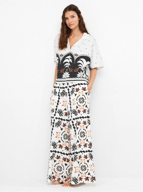 Pantalon long à imprimé tropical - Kiabi Pantalon long à imprimé tropical - Kiabi
