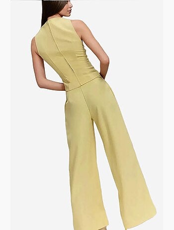 Pantalon long à jambes larges plissées hiccup
