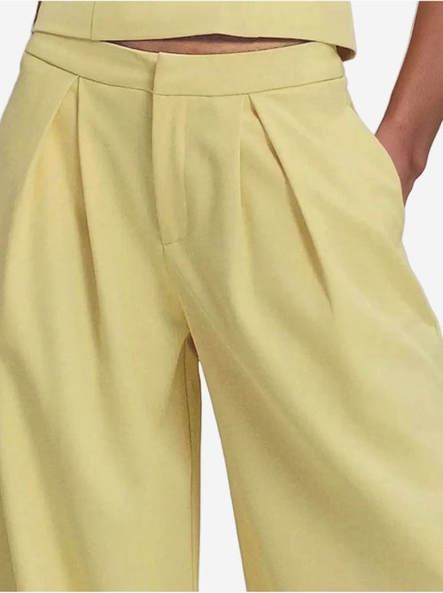 Pantalon long à jambes larges plissées - Kiabi Pantalon long à jambes larges plissées - Kiabi