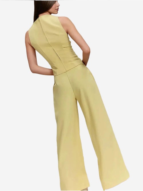 Pantalon long à jambes larges plissées - Kiabi Pantalon long à jambes larges plissées - Kiabi