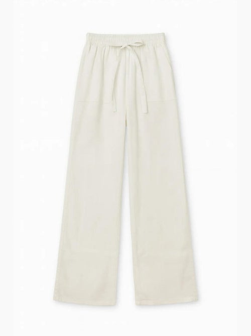 Pantalon long à taille élastique et jambe droite pour femme mixray - Kiabi Pantalon long à taille élastique et jambe droite pour femme mixray - Kiabi