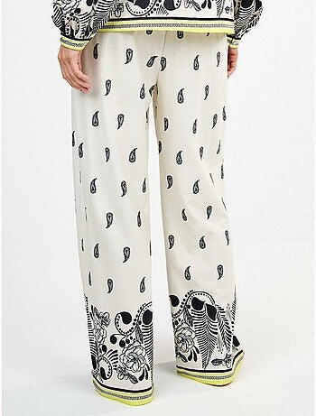 Pantalon long avec motif floral