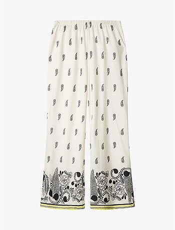 Pantalon long avec motif floral
