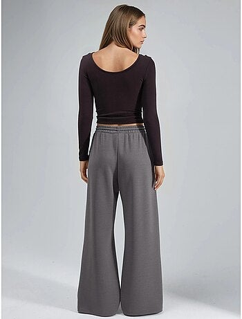 Pantalon long côtelé à taille élastiquée avec cordon de serrage busem