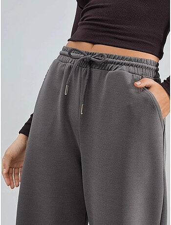 Pantalon long côtelé à taille élastiquée avec cordon de serrage busem