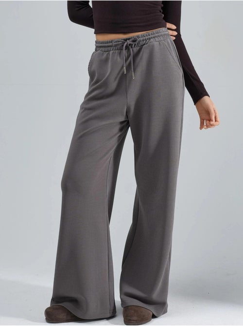 Pantalon long côtelé à taille élastiquée avec cordon de serrage busem - Kiabi
