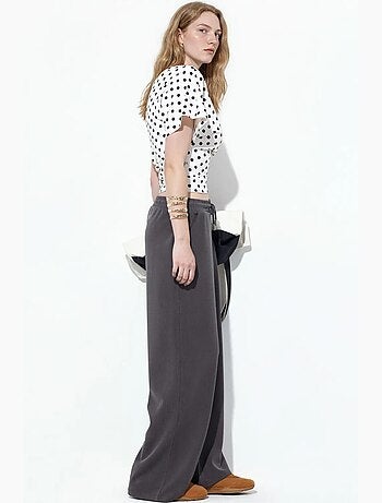 Pantalon long côtelé à taille élastiquée avec cordon de serrage busem