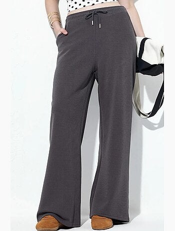 Pantalon long côtelé à taille élastiquée avec cordon de serrage busem