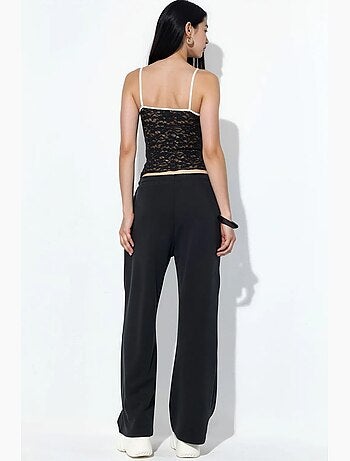 Pantalon long côtelé à taille élastiquée avec cordon de serrage busem