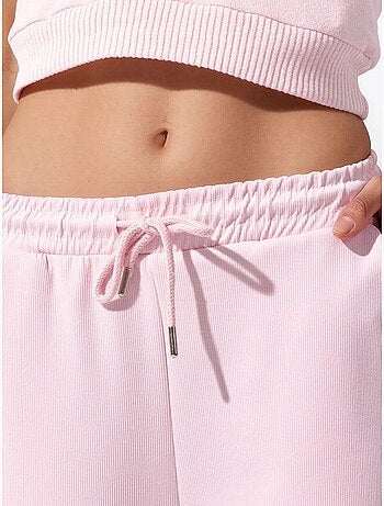 Pantalon long côtelé à taille élastiquée avec cordon de serrage busem