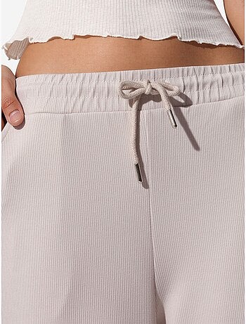 Pantalon long côtelé à taille élastiquée avec cordon de serrage busem
