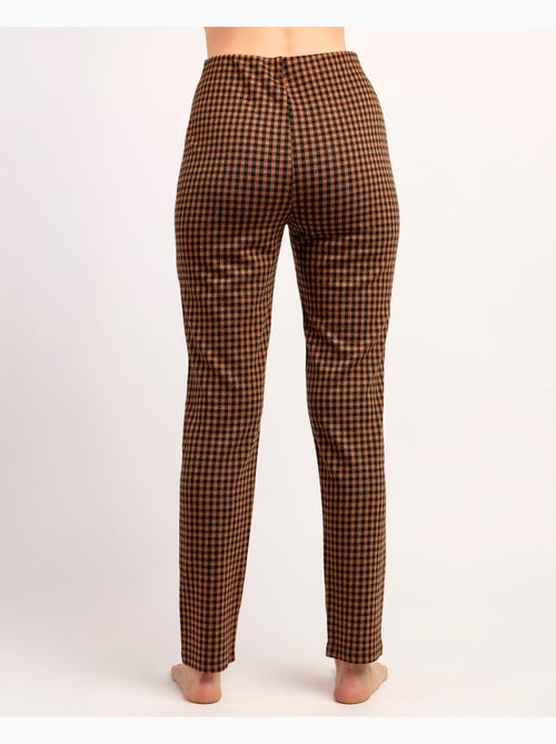 Pantalon long élastique vichy pour femme ADMAS - Kiabi