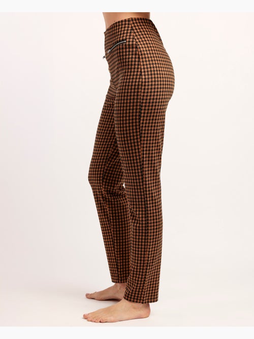 Pantalon long élastique vichy pour femme ADMAS - Kiabi