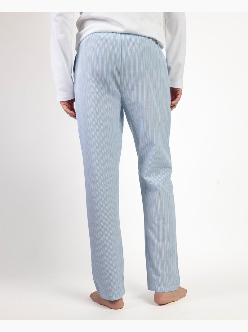 Pantalon long en popeline compacte pour homme ADMAS HOME Bleu - Kiabi
