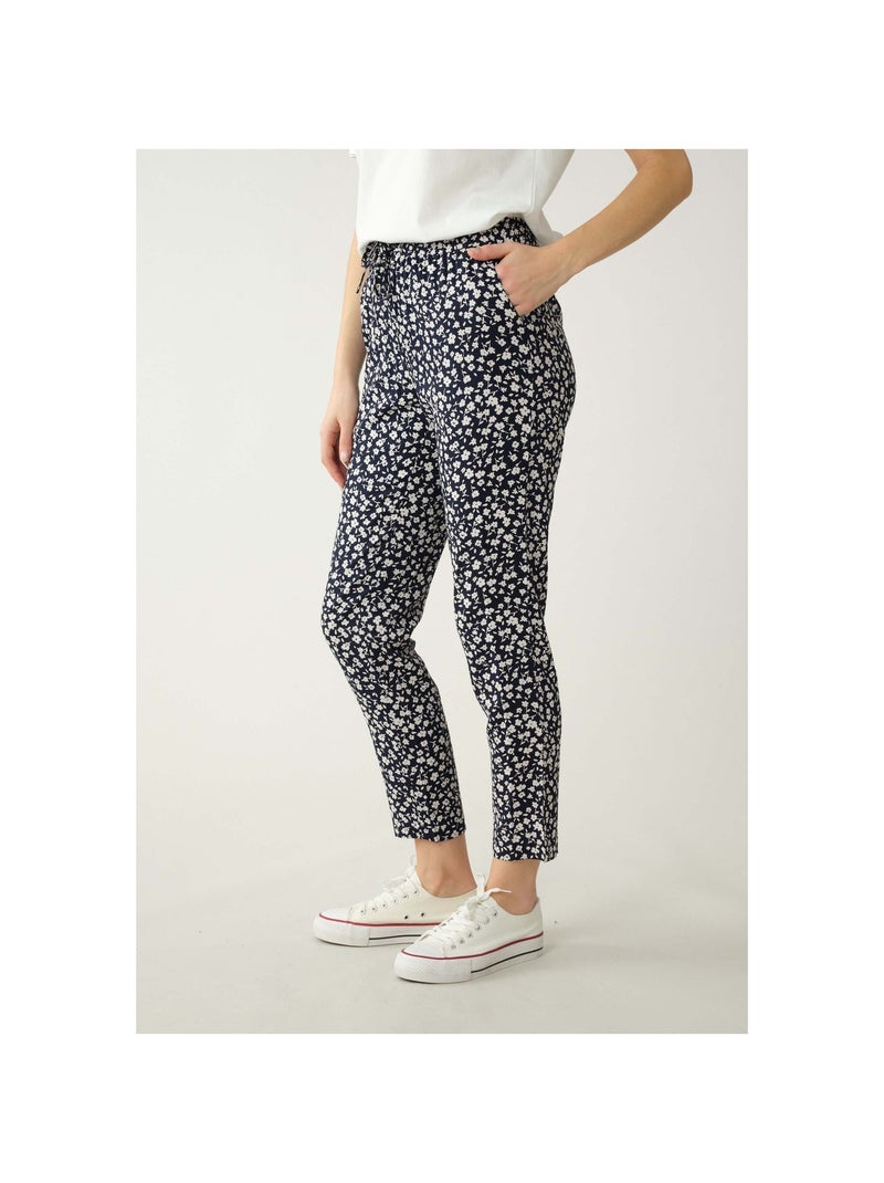 Pantalon long en twill 'Deeluxe' Bleu - Kiabi