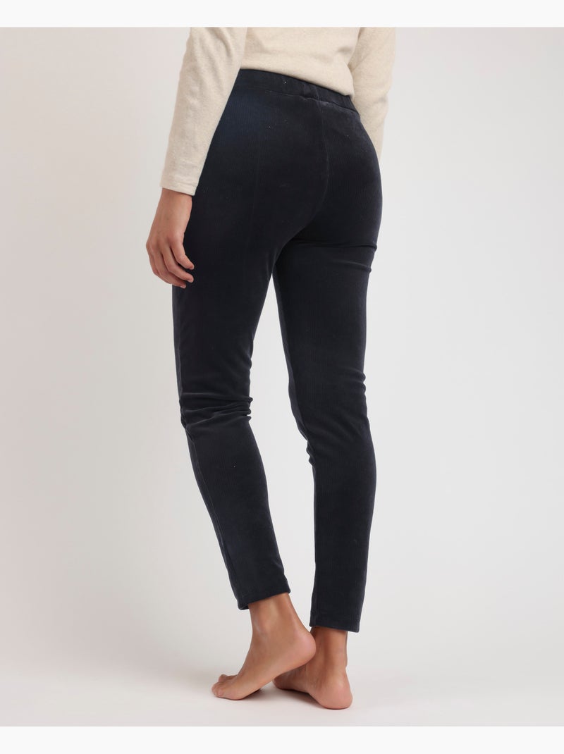 Pantalon long en velours côtelé extensible pour femme ADMAS Noir - Kiabi