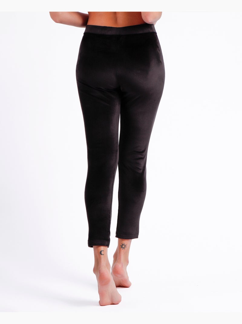 Pantalon long en velours extensible pour femme ADMAS Noir - Kiabi