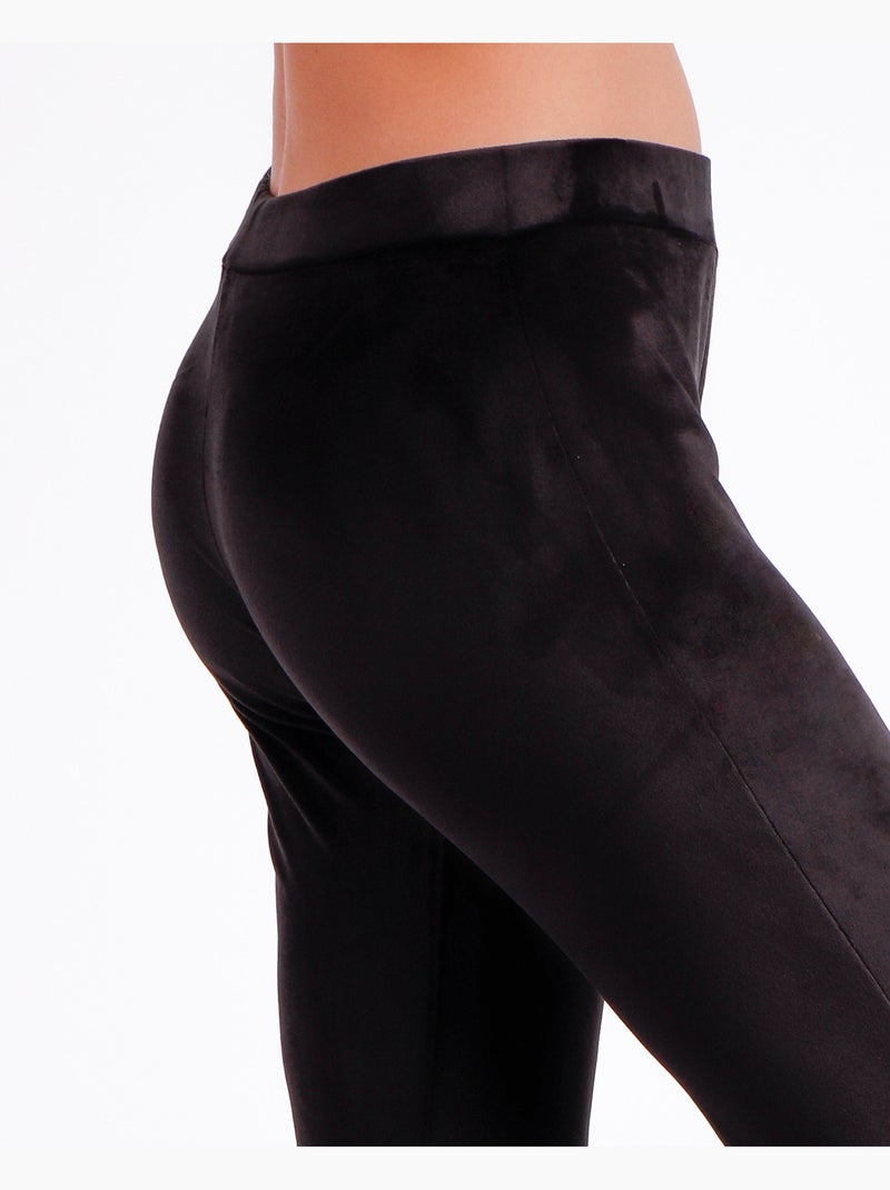 Pantalon long en velours extensible pour femme ADMAS Noir - Kiabi