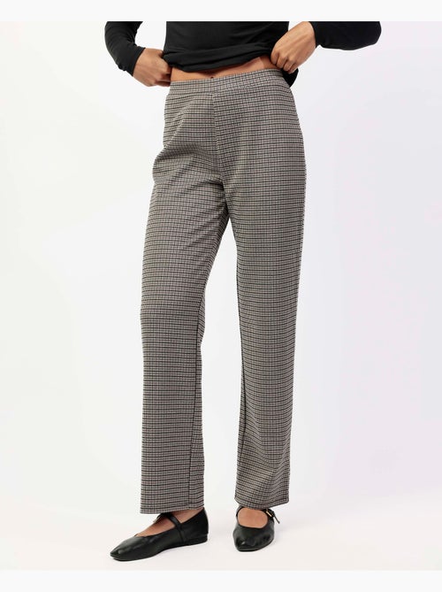 Pantalon long extensible à micro-carreaux pour femme ADMAS - Kiabi Pantalon long extensible à micro-carreaux pour femme ADMAS - Kiabi
