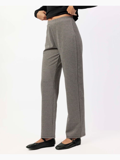 Pantalon long extensible à micro-carreaux pour femme ADMAS - Kiabi Pantalon long extensible à micro-carreaux pour femme ADMAS - Kiabi