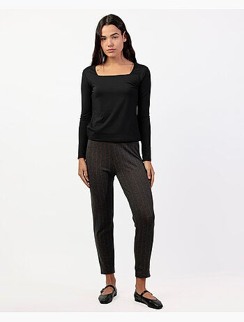 Pantalon long extensible à rayures pour femme ADMAS