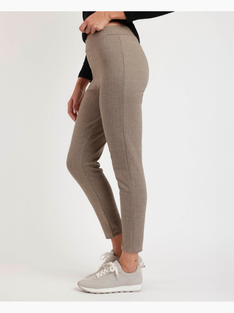 Pantalon long extensible Spiga pour femme ADMAS Beige - Kiabi