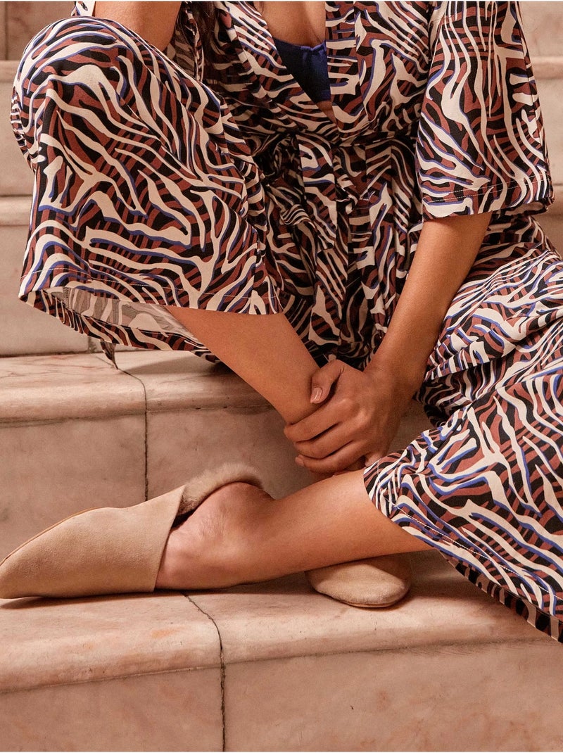 Pantalon long imprimé zèbre Multicolore - Kiabi