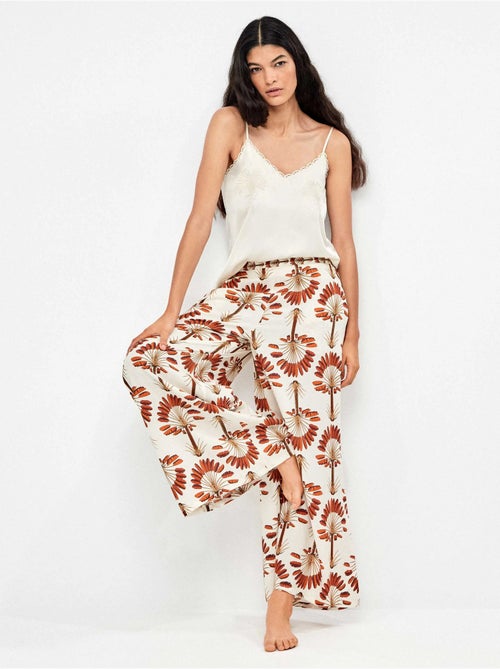 Pantalon long jambe large imprimé palmiers - Kiabi Pantalon long jambe large imprimé palmiers - Kiabi
