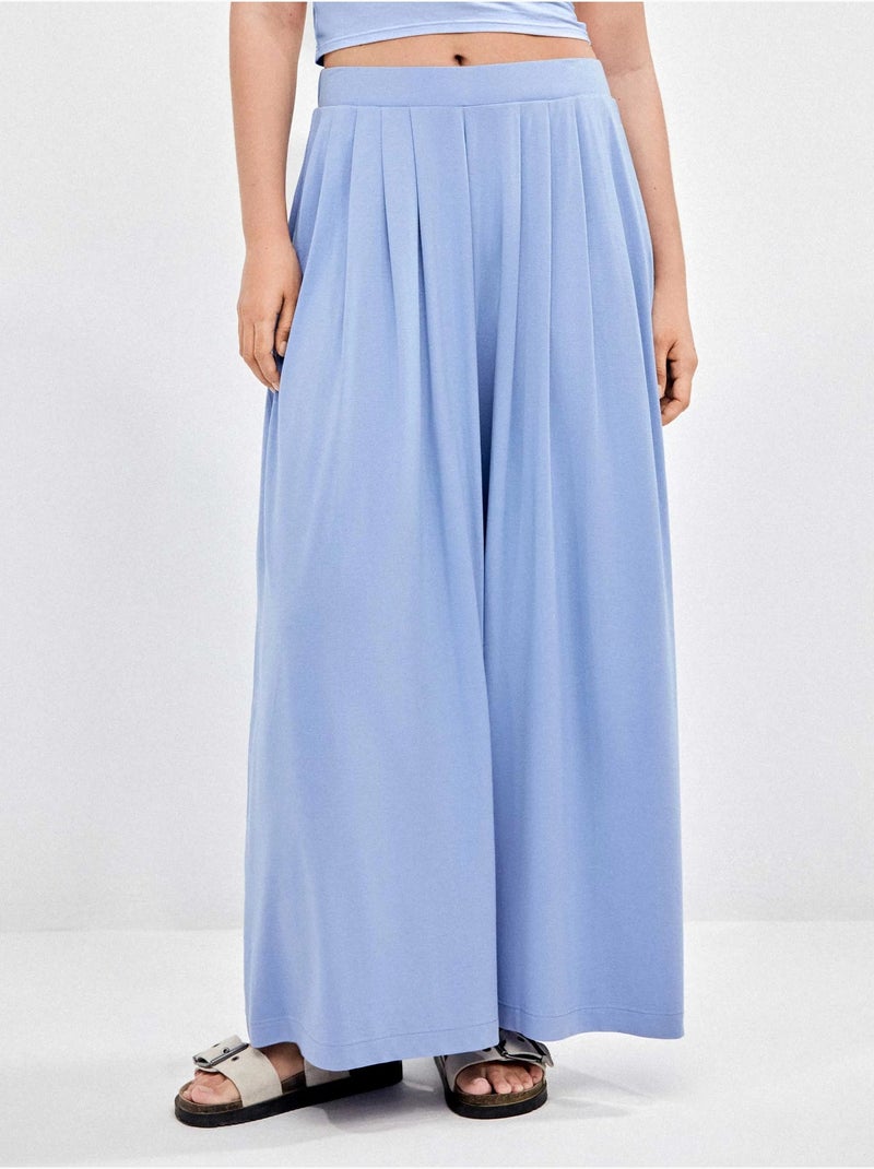 Pantalon long large Bleu - Kiabi
