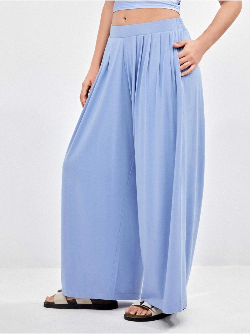 Pantalon long large Bleu - Kiabi