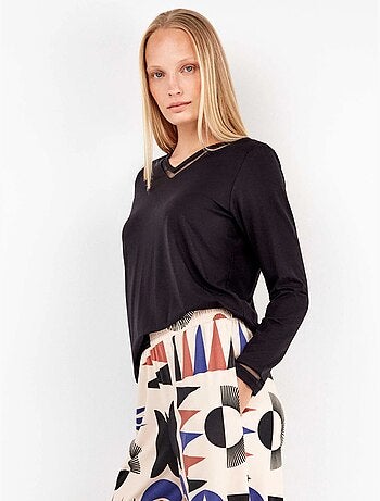 Pantalon long motifs géométriques