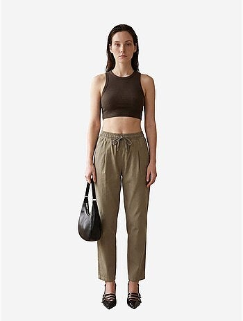Pantalon longueur cheville avec cordon de serrage et poche my fashion