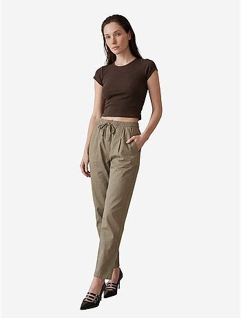 Pantalon longueur cheville avec cordon de serrage et poche my fashion