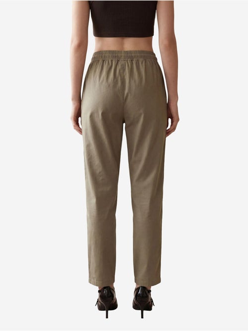Pantalon longueur cheville avec cordon de serrage et poche my fashion - Kiabi Pantalon longueur cheville avec cordon de serrage et poche my fashion - Kiabi