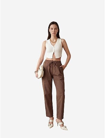 Pantalon longueur cheville avec cordon de serrage et poche my fashion