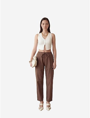 Pantalon longueur cheville avec cordon de serrage et poche my fashion