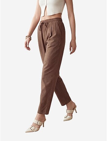 Pantalon longueur cheville avec cordon de serrage et poche my fashion