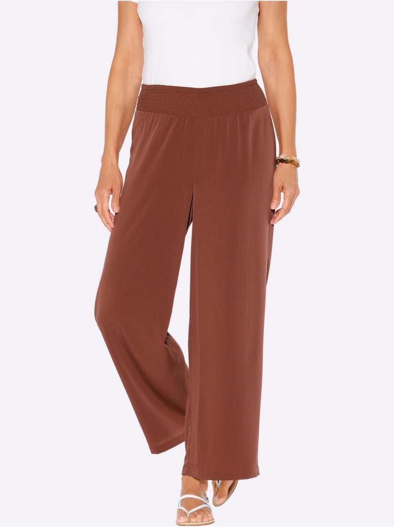 Pantalon Longueur Chevilles - Taille Standard - Moda Vilona Marron - Kiabi