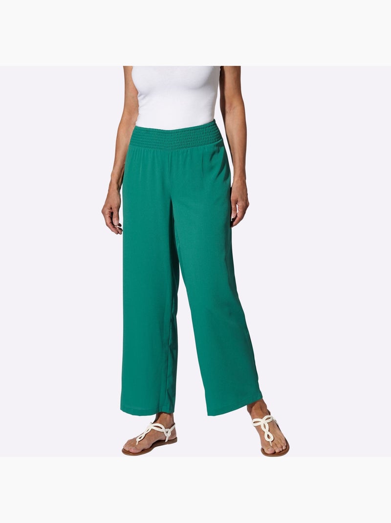 Pantalon Longueur Chevilles - Taille Standard - Moda Vilona Vert - Kiabi