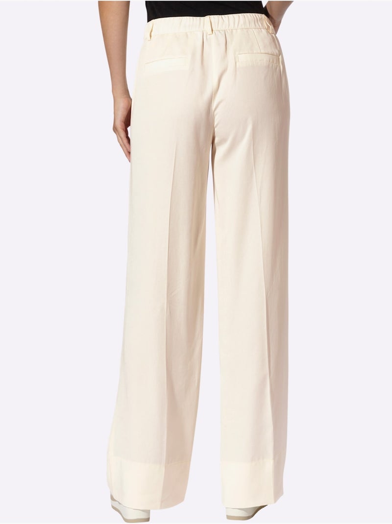 Pantalon Look Moderne - Taille Standard - Helline Ivoire - Kiabi