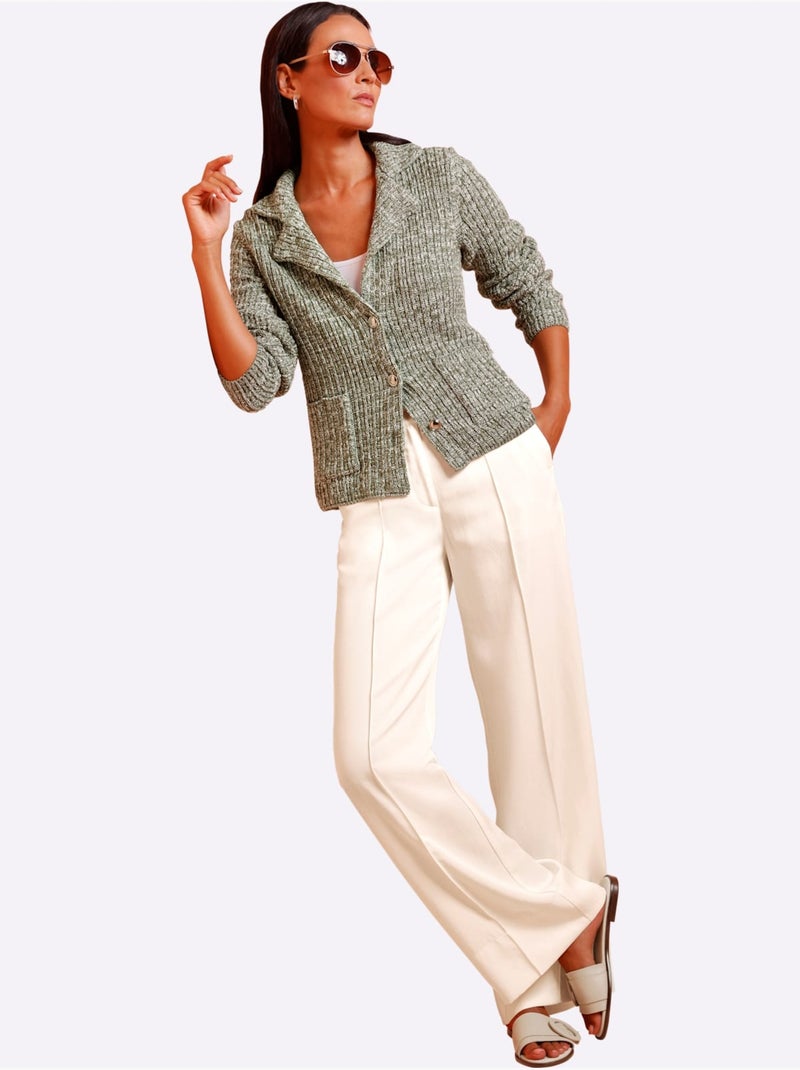 Pantalon Look Moderne - Taille Standard - Helline Ivoire - Kiabi