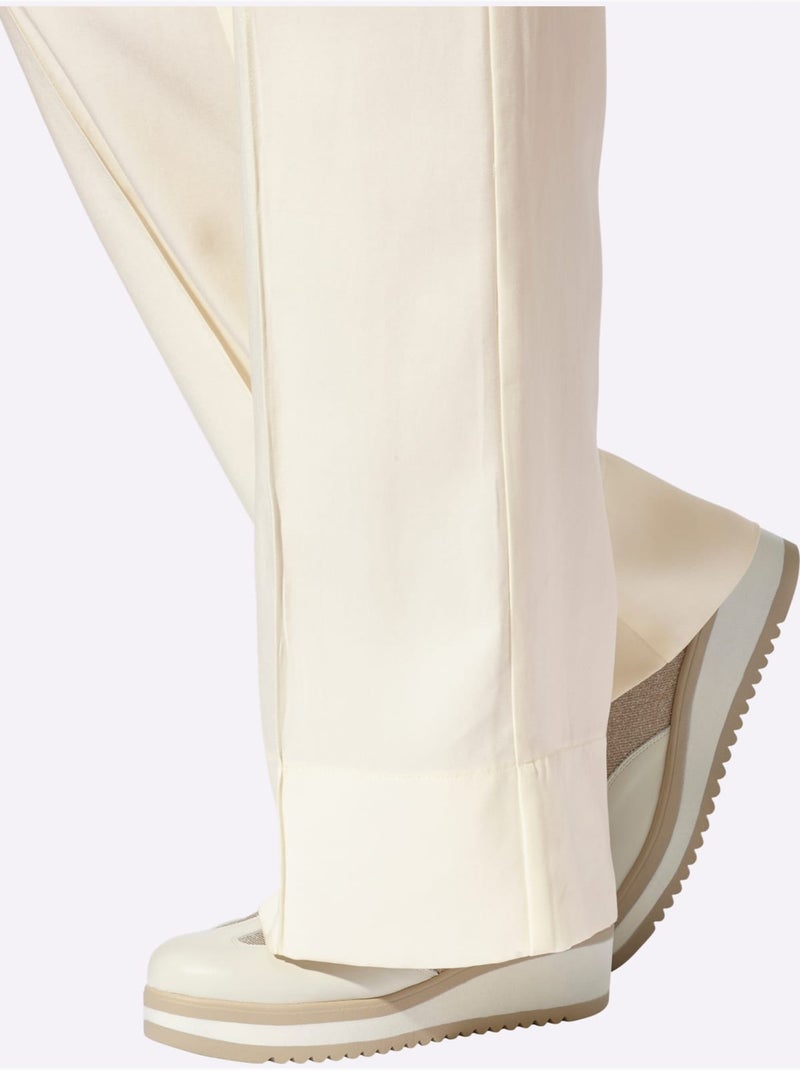 Pantalon Look Moderne - Taille Standard - Helline Ivoire - Kiabi